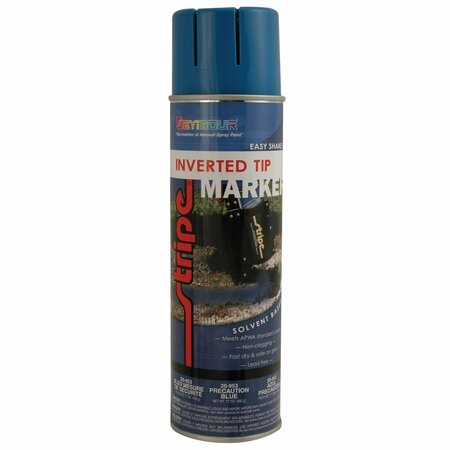 SEYMOUR MIDWEST 20 oz Solvent Base Inverted Tip Marking Paint, Precaution Blue SM20-953